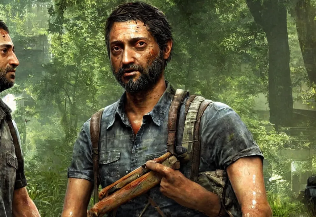 Image similar to the last of us chamath palihapitiya, chamath palihapitiya in the video game in the last of us, gameplay screenshot, close up, 3 d rendering. unreal engine. amazing likeness. very detailed.