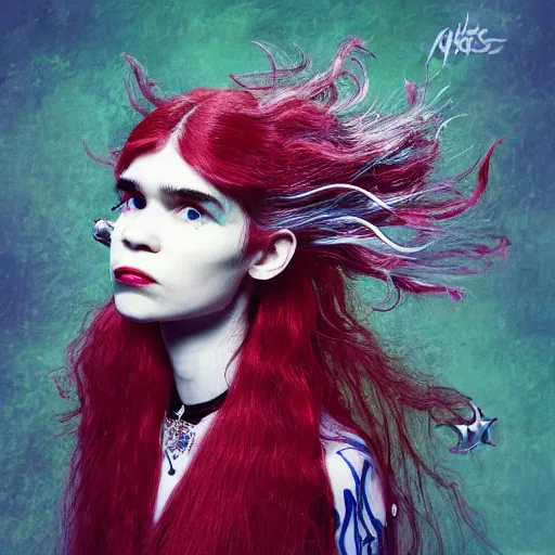 Image similar to Grimes - Book 1 album cover, album art, album cover art, 8k