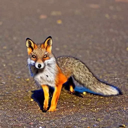 Image similar to half fox half squirrel