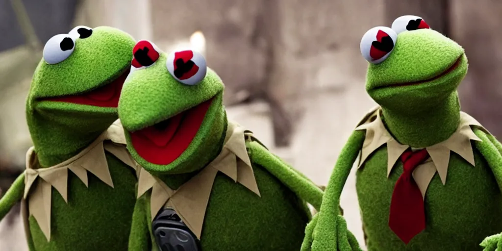 Image similar to muppets world war 2 saving private kermit