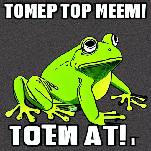 Prompt: frog mem, toad mem