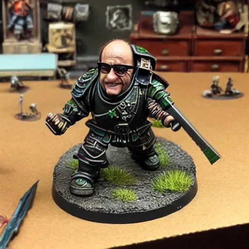 Prompt: danny devito painted wargaming miniature, warhammer 4 0 k, higly detailed, 4 k