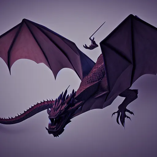 Image similar to Dragon low poly , photo , trending on artstation , Matte painting ,Hyperdetailed , CGSociety