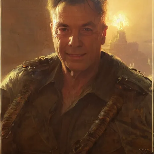 Image similar to portrait of hollywood agent gary murdoch, who lives in a nissan sentra. caustics, war hero, apex legends, by gaston bussiere, bayard wu, greg rutkowski, giger, maxim verehin