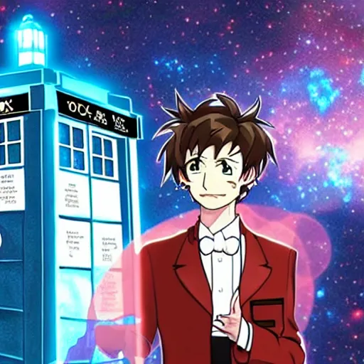 Prompt: Doctor Who as an anime character
