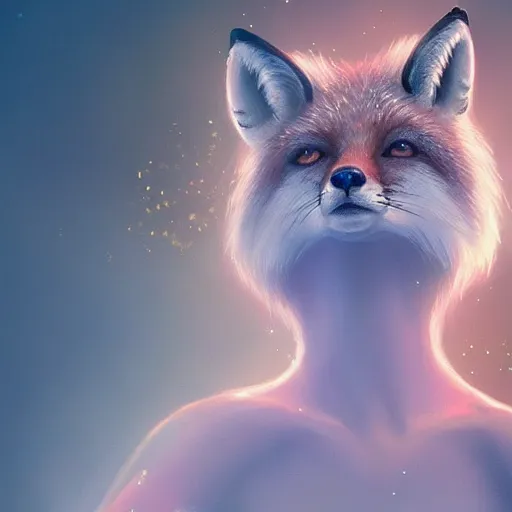 Image similar to fox wearing a tiara, fantasy painting, cinematic lighting, deviantart artstation