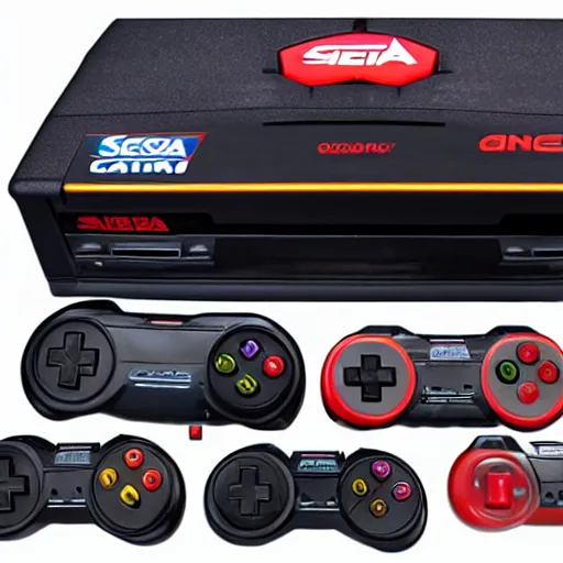 Prompt: sega genesis console