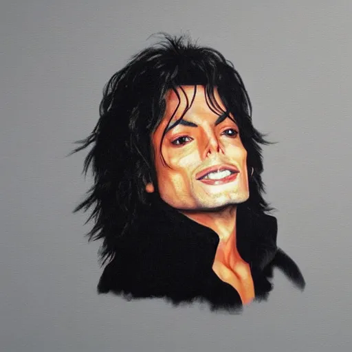 Image similar to portrait art of micheal jackson today