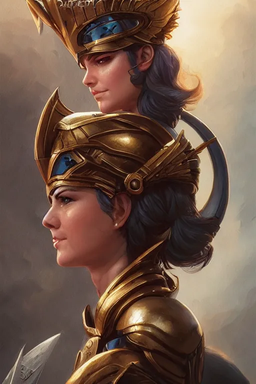 Image similar to amazon valkyrie athena, d & d, fantasy, portrait, highly detailed, headshot, digital painting, trending on artstation, concept art, sharp focus, illustration, art by artgerm and greg rutkowski and magali villeneuve