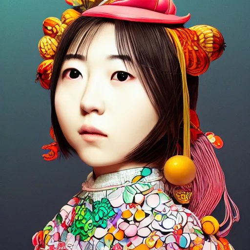 Prompt: the portrait of an incredibly cute and sophisticated japanese woman partially made of onions of all colors, an ultrafine detailed illustration by james jean, final fantasy, intricate linework, bright colors, behance contest winner, vanitas, angular, altermodern, unreal engine 5 highly rendered, global illumination, radiant light, detailed and intricate environment