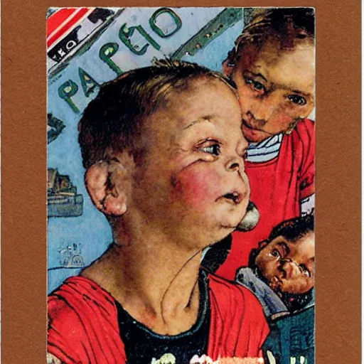 Prompt: São Paulo Posrtcard, art by Norman Rockwell
