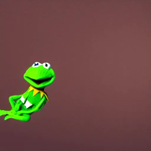 Prompt: kermit the frog doing a sick kickflip, fisheye lens, hd, 4 k, cinema definition, award winning details,