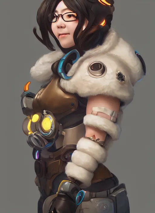 Image similar to mei from overwatch, au naturel, hyper detailed, digital art, trending in artstation, cinematic lighting, studio quality, smooth render, unreal engine 5 rendered, octane rendered, art style by klimt and nixeu and ian sprigger and wlop and krenz cushart.
