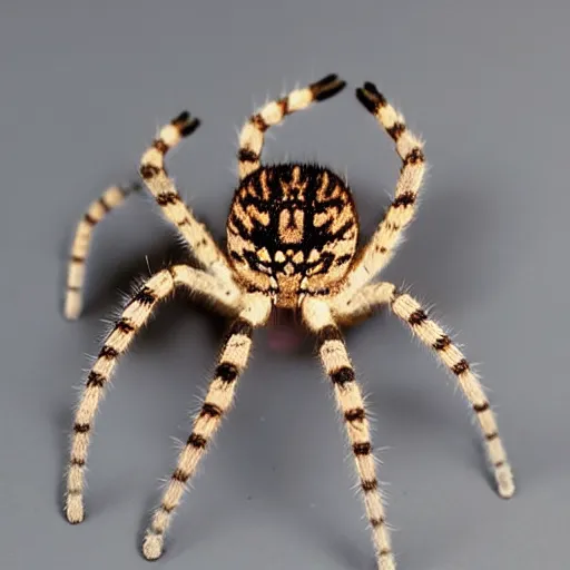 Prompt: orb weaver spider cat hybrid