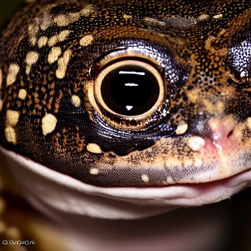 Image similar to a portrait photo of frog dog rabbit gecko, award winning photography, 5 0 mm