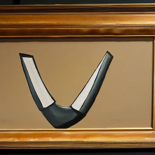 Image similar to painting of a bow on a weapons rack