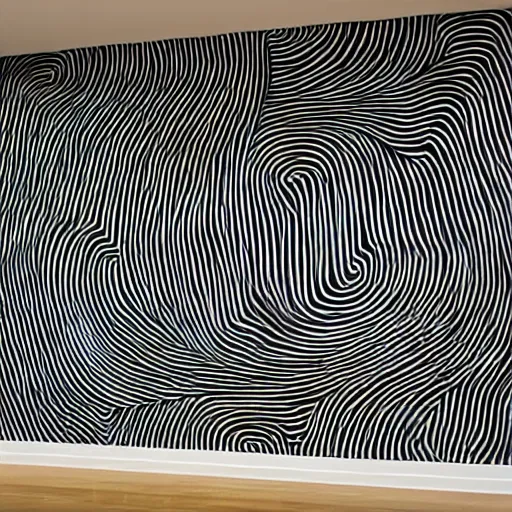 Image similar to sol lewitt wall drawing in neon