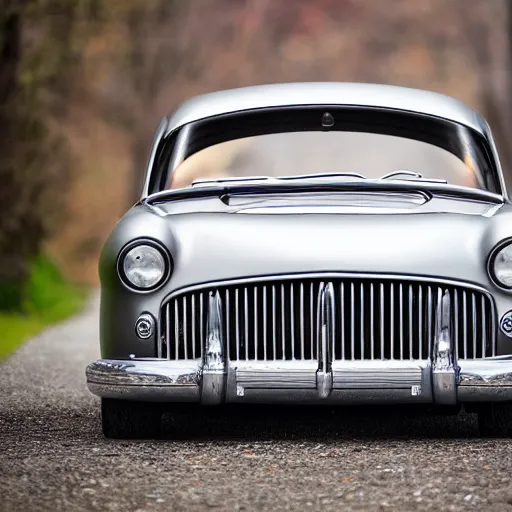 Image similar to Photoshoot of 1950s car designed by H R Giger, XF IQ4, f/1.4, ISO 200, 1/160s, 8K, RAW, unedited, symmetrical balance, in-frame