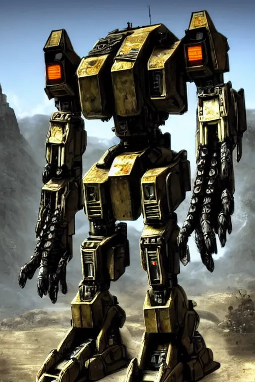 Image similar to cinematic still in mechwarrior _ 2, intricate ornate humanoid mecha warrior,