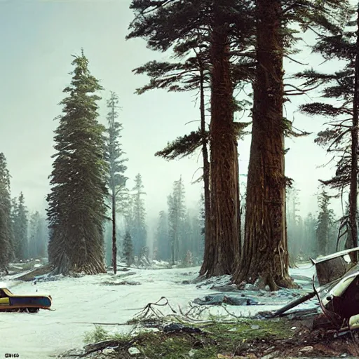 Prompt: a photo by ivan shishkin and simon stalenhag