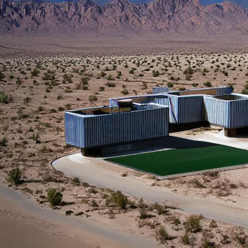 Image similar to mvrdv building in the desert