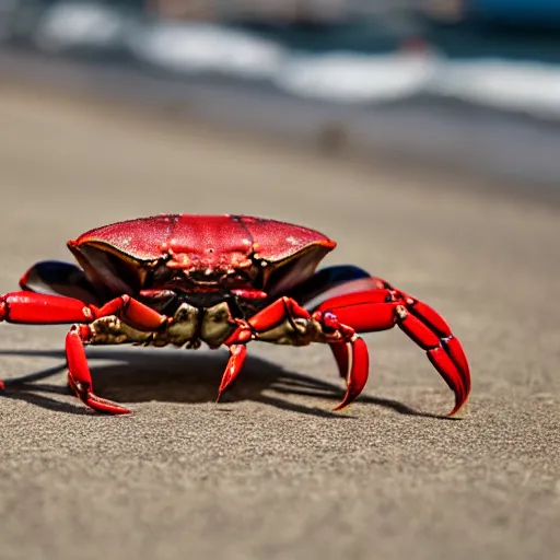 Image similar to crab skateboarding 4 k