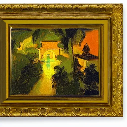 Image similar to Luang Prabang in the style of Henry Ossawa Tanner