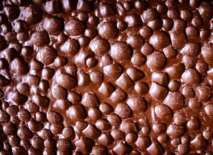 Image similar to wide angle photo of a swimming pool filled with melted chocolate. brown liquid. 8 k, depth of field, dslr