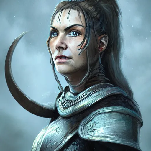 Prompt: scifi viking woman, portrait, warrior, science fiction, d & d, concept art, matte, sharp focus, illustration, concept art,