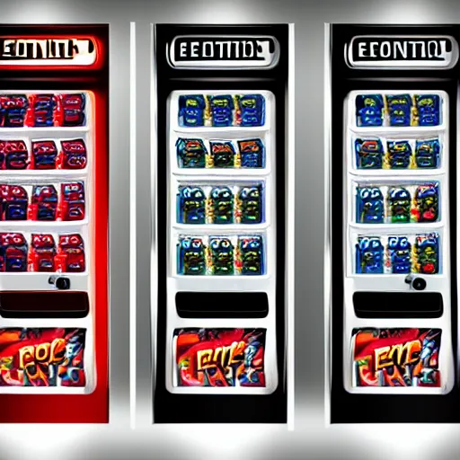 Prompt: concept art of a vending machine of emotion, realistic, photography