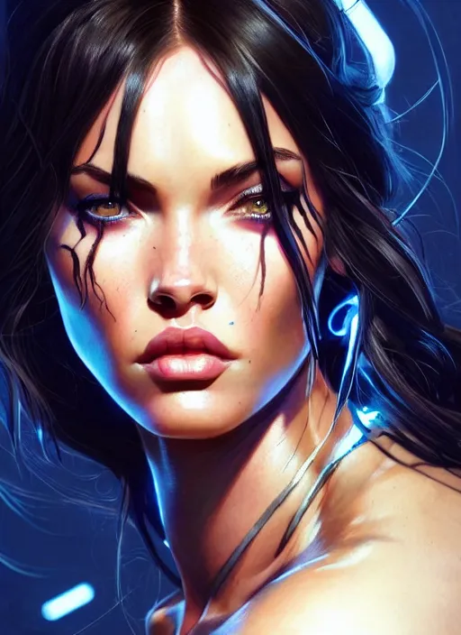 Prompt: portrait of apex legends megan fox, venom intricate, elegant, glowing lights, highly detailed, digital painting, artstation, glamor pose, concept art, smooth, sharp focus, illustration, art by artgerm and greg rutkowski, artey freytag