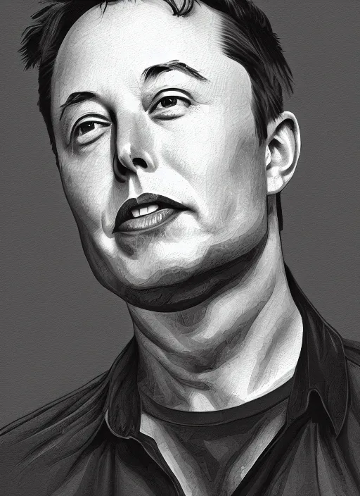 Image similar to portrait of elon musk made of brocoli