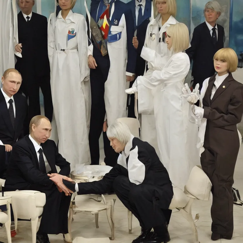 Image similar to vladimir putin meets ayanami rei