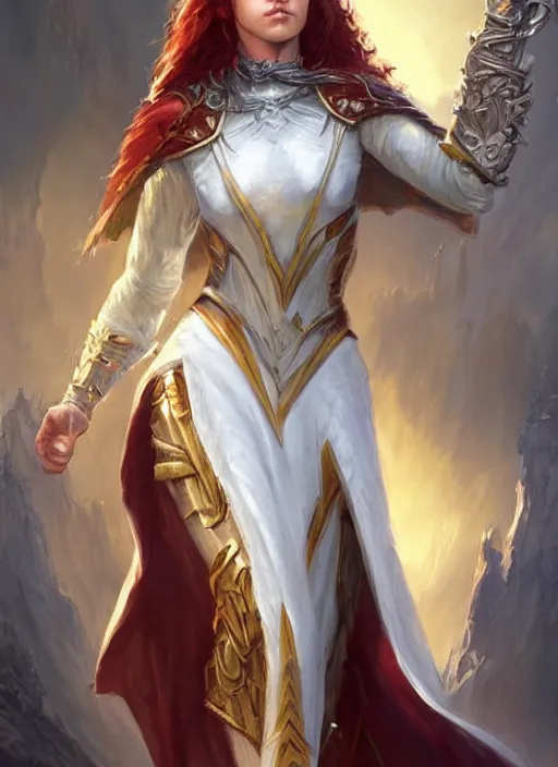 Prompt: acolyte white, ultra detailed fantasy, dndbeyond, bright, colourful, realistic, dnd character portrait, full body, pathfinder, pinterest, art by ralph horsley, dnd, rpg, lotr game design fanart by concept art, behance hd, artstation, deviantart, hdr render in unreal engine 5