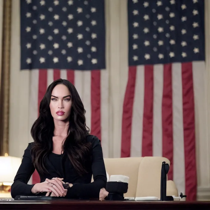 Image similar to megan fox as president in house of cards