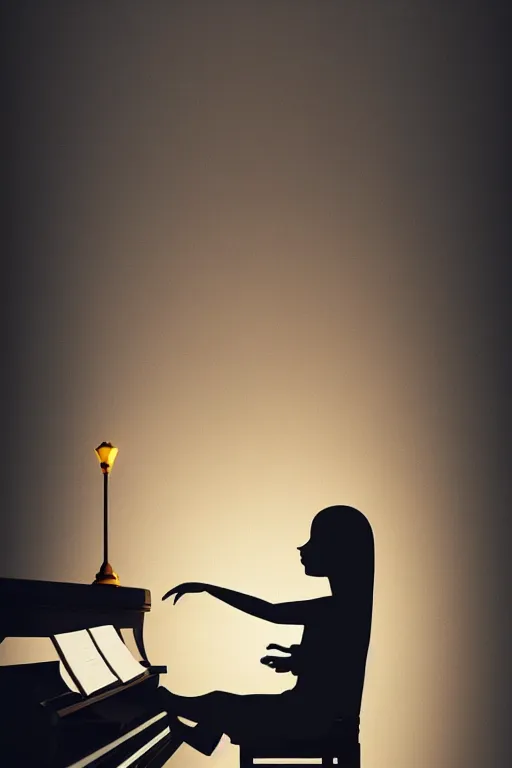 Image similar to a lovely girl playing a piano by pixar, digital 3 d, oct, beautiful, gorgeous, dramatic lighting, rule of thirds, perfect composition, trending on artstation, 4 k