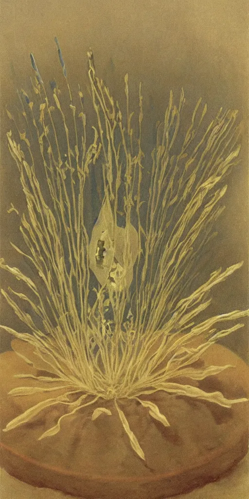 Image similar to art by abbott fuller graves of a giant beautiful diatom