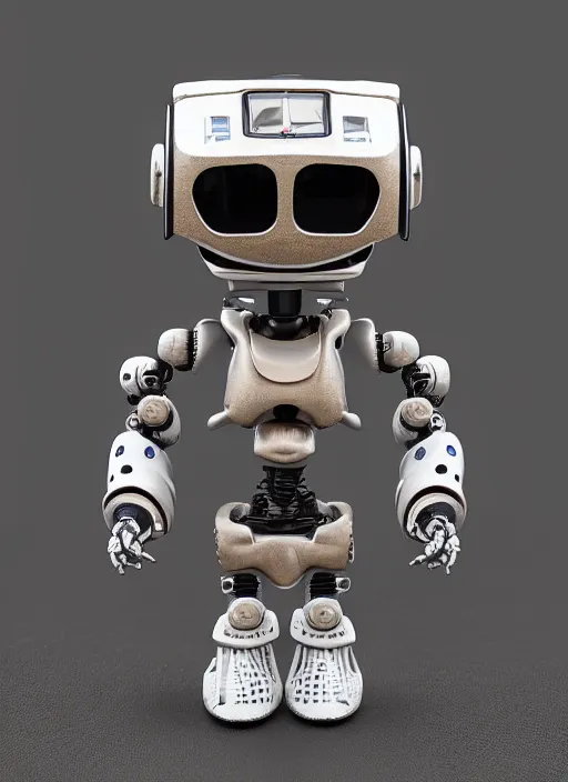 Prompt: 80mm resin detailed miniature of a Robot with organic body, beautiful bone structure, symmetrical facial features, Product Introduction Photos, 4K, Full body