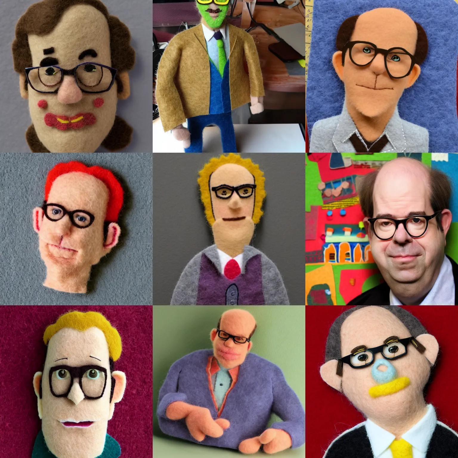 Prompt: stephen tobolowsky made out of felt