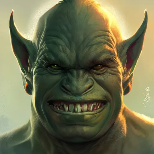 Image similar to Portrait of orc made by stanly artgerm lau, wlop, rossdraws, james jean, andrei riabovitchev ,marc simonetti