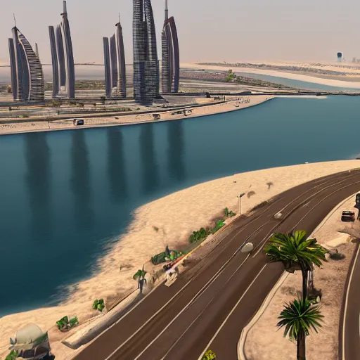 Prompt: gta : dubai, clear focus