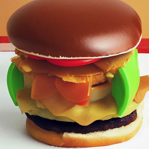 Prompt: mecha hamburger grill from japan