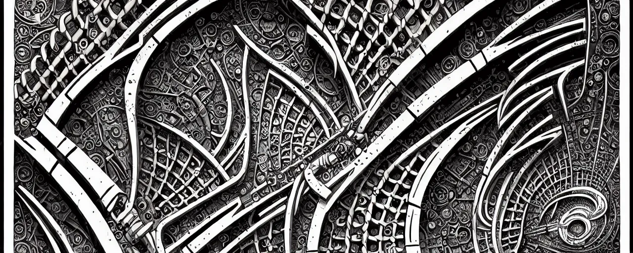 Image similar to a double helix dna cyberpunk steampunk stone carved archway, art deco high details, lineart, by vincent di fate and joe fenton, inking, screen print, masterpiece, trending on artstation, sharp, high contrast, hyper - detailed, ultrawide, hd, 4 k, 8 k