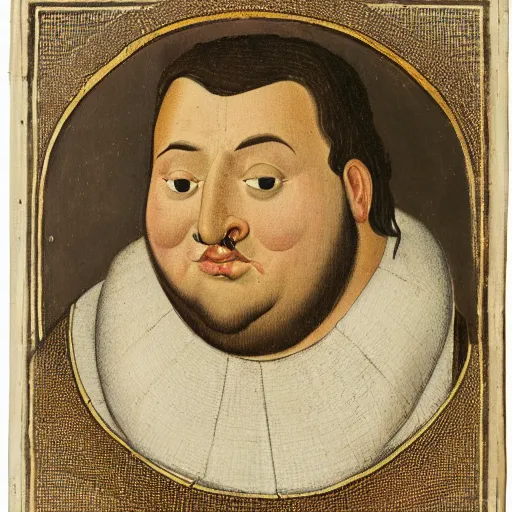 Prompt: portrait very fat brown skinned medieval nobleman