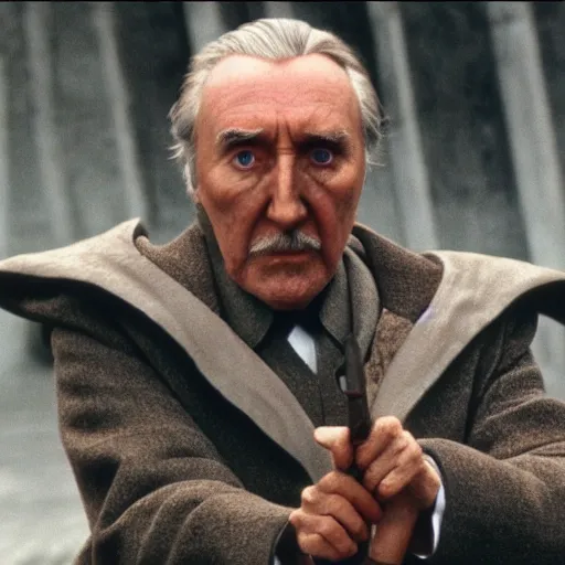 Prompt: Robert Hardy as Count Dooku from Star Wars the Clone Wars