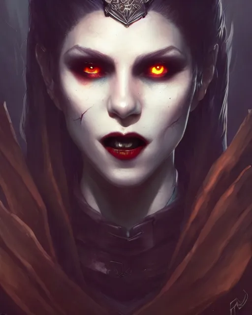 Image similar to vampire, 4 th wall, highly detailed, d & d, fantasy, highly detailed, digital painting, trending on artstation, concept art, sharp focus, illustration, global illumination, shaded, art by artgerm and greg rutkowski and fuji choko and viktoria gavrilenko and hoang lap