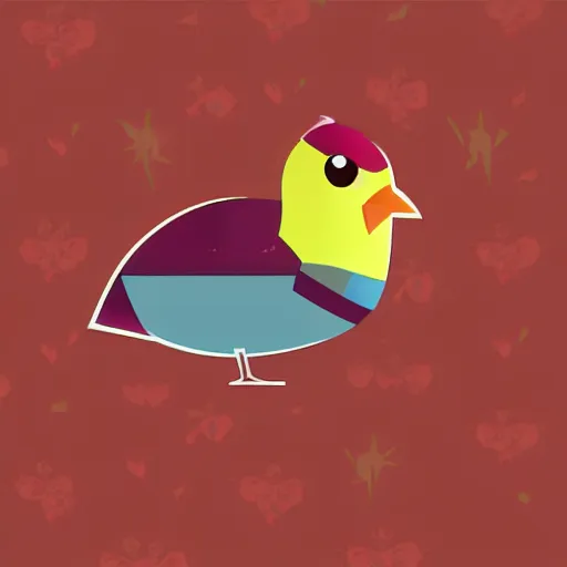 Prompt: cartoon bird, vector art, in the style of kurzgesagt