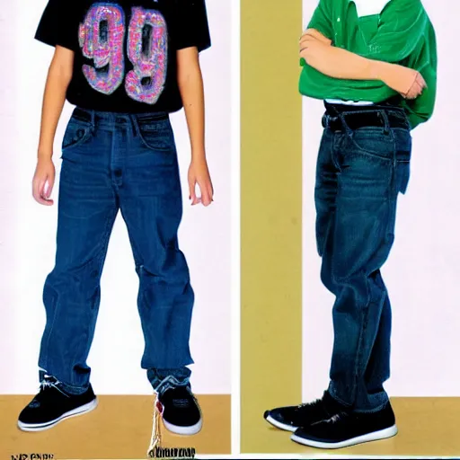 Image similar to teenage boy from the 90's full body