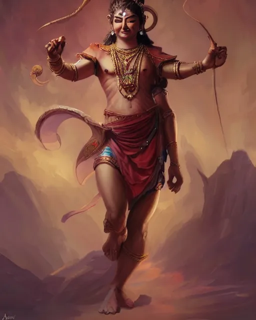 Prompt: full body portrait of Praggnanadhaa by Stanley Artgerm Lau, WLOP, Rossdraws, frank frazetta, Andrei Riabovitchev, Marc Simonetti, tranding on artstation