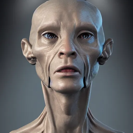 Image similar to a human - alien crossbreed, illustrated by antoine verney - carron and j. lesaffre, trending on artstation, 4 k, 8 k, artstation 3 d render, artstation 3 d, artstation graphics, artstation lighting